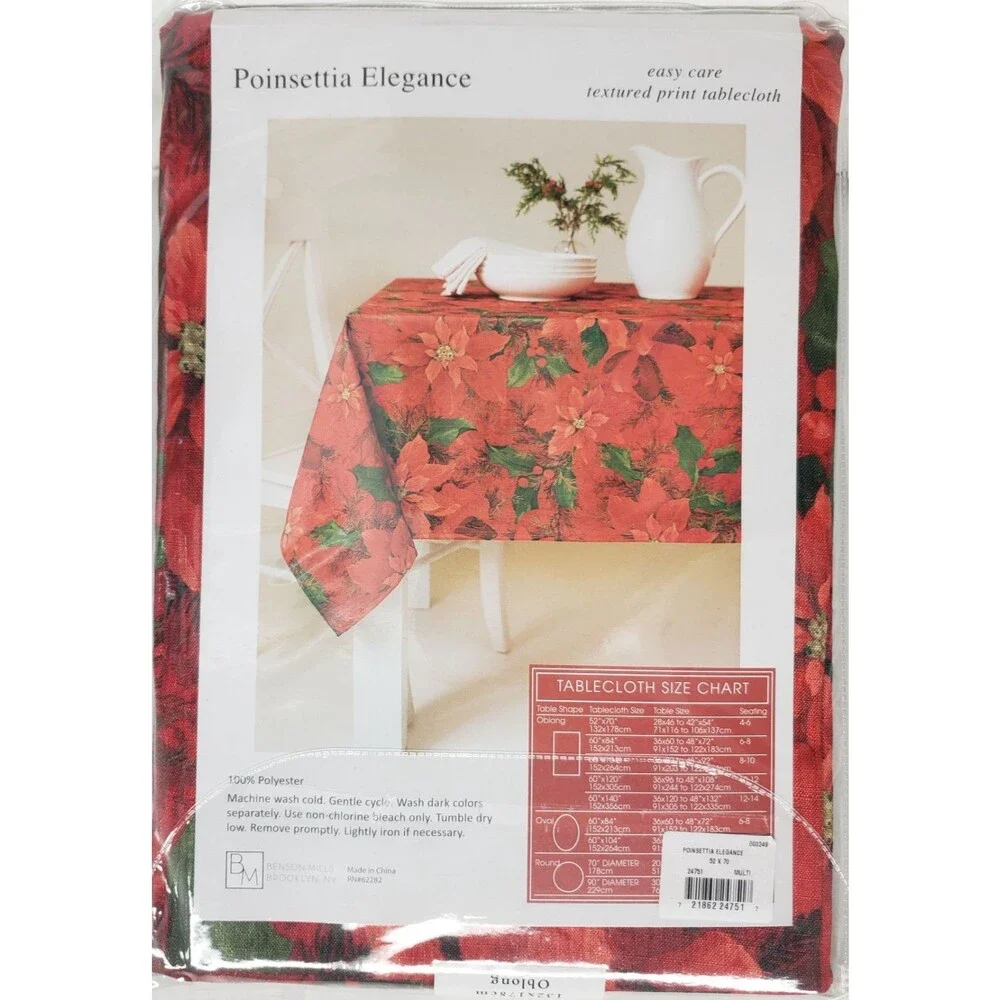 Printed Linen Tablecloth 52